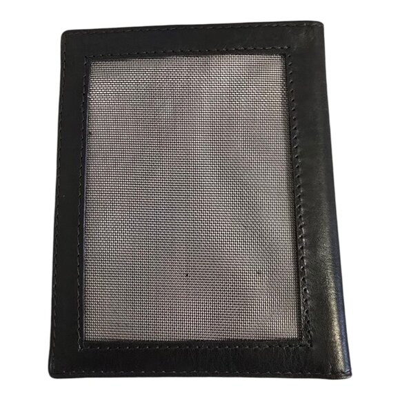 Brown Bear German Leather Wallet Bifold w/ Removable ID Holder in Black - Picture 11 of 13